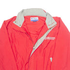 CHAMPION Mesh Lined Mens Rain Jacket Red Nylon 90s Hooded L