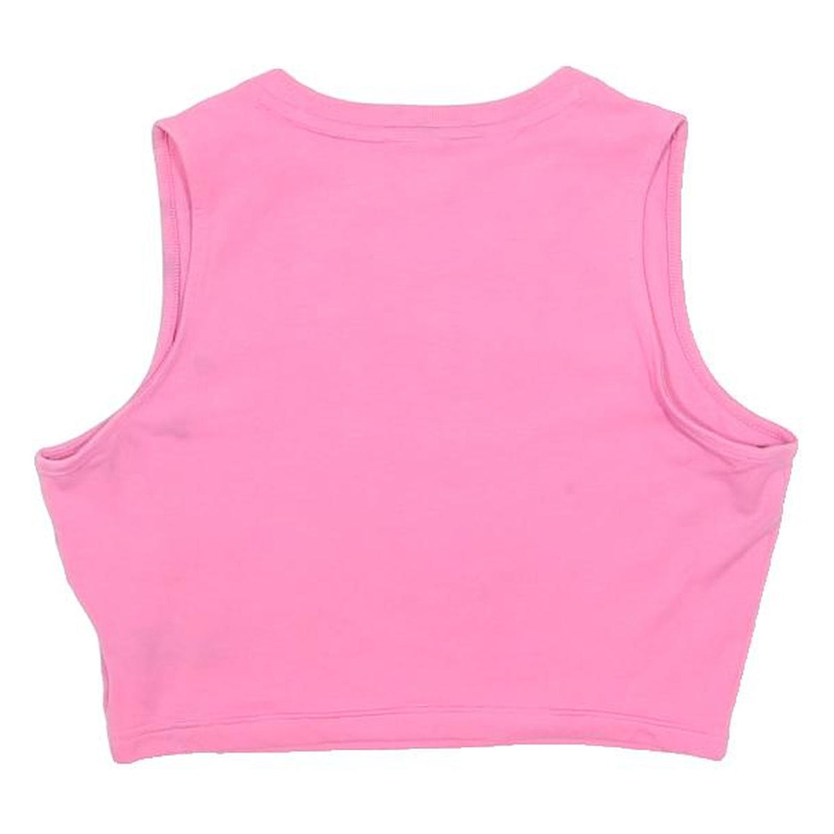 ADIDAS Womens Pink Crop Sleeveless Crew Neck Originals Print UK 10 Casual Top