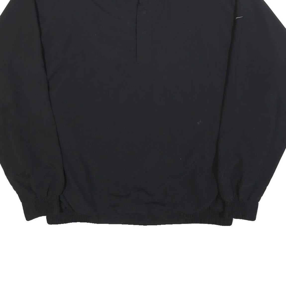 NIKE Mens Black Outdoor Jacket L Polyester Blend Zip Plain Sportswear