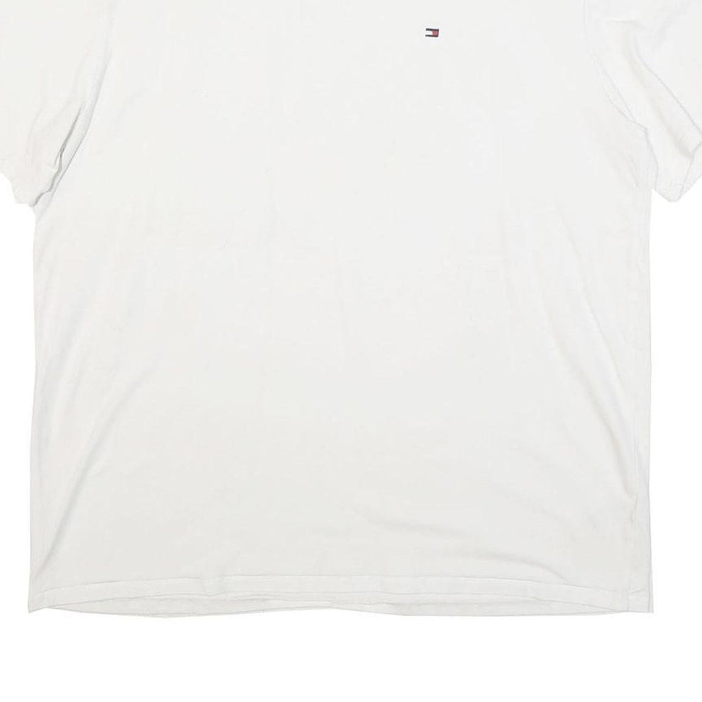 TOMMY HILFIGER Mens White T-Shirt XL Short Sleeve Crew Neck Minimal Logo