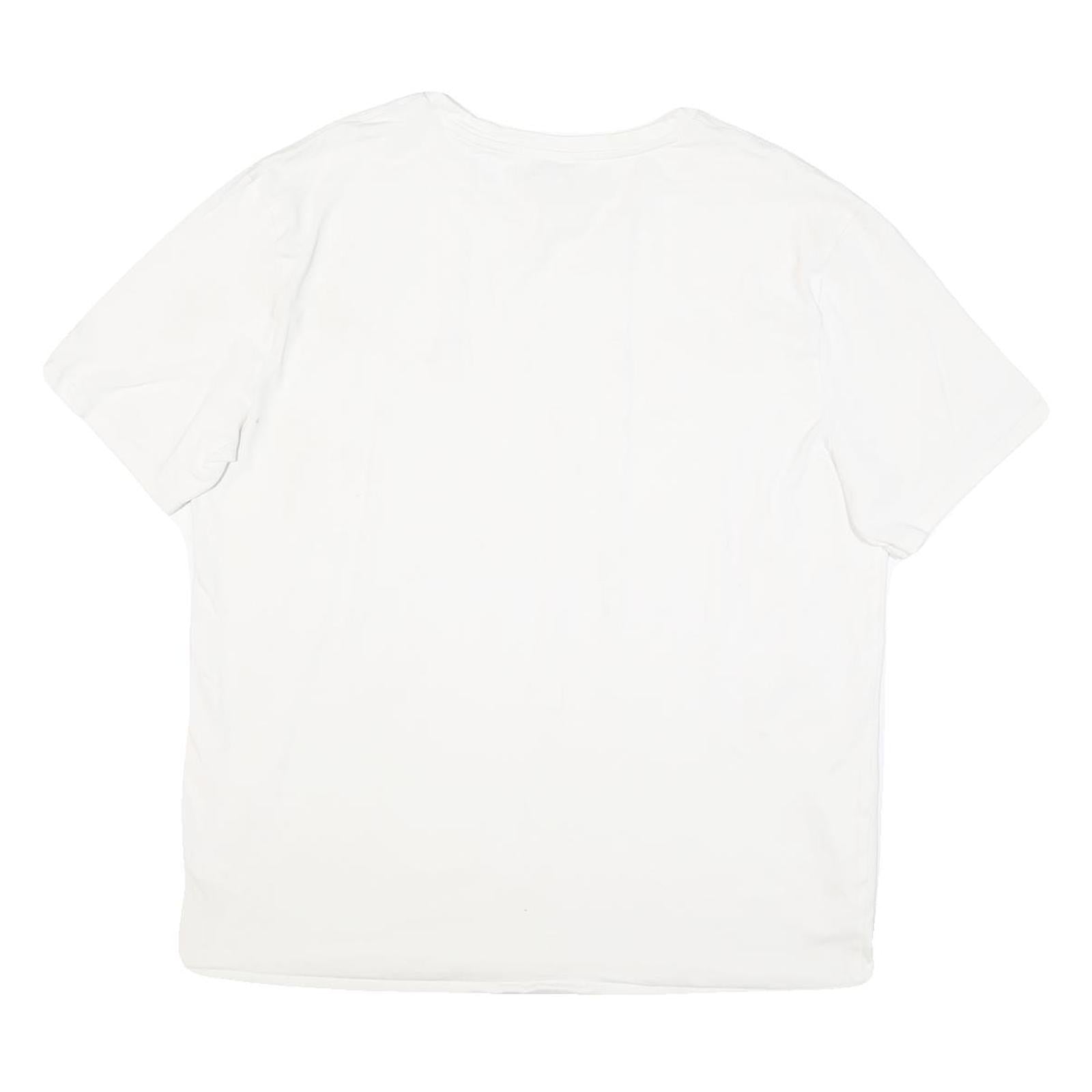 TOMMY HILFIGER Mens White T-Shirt XL Short Sleeve Crew Neck Minimal Logo