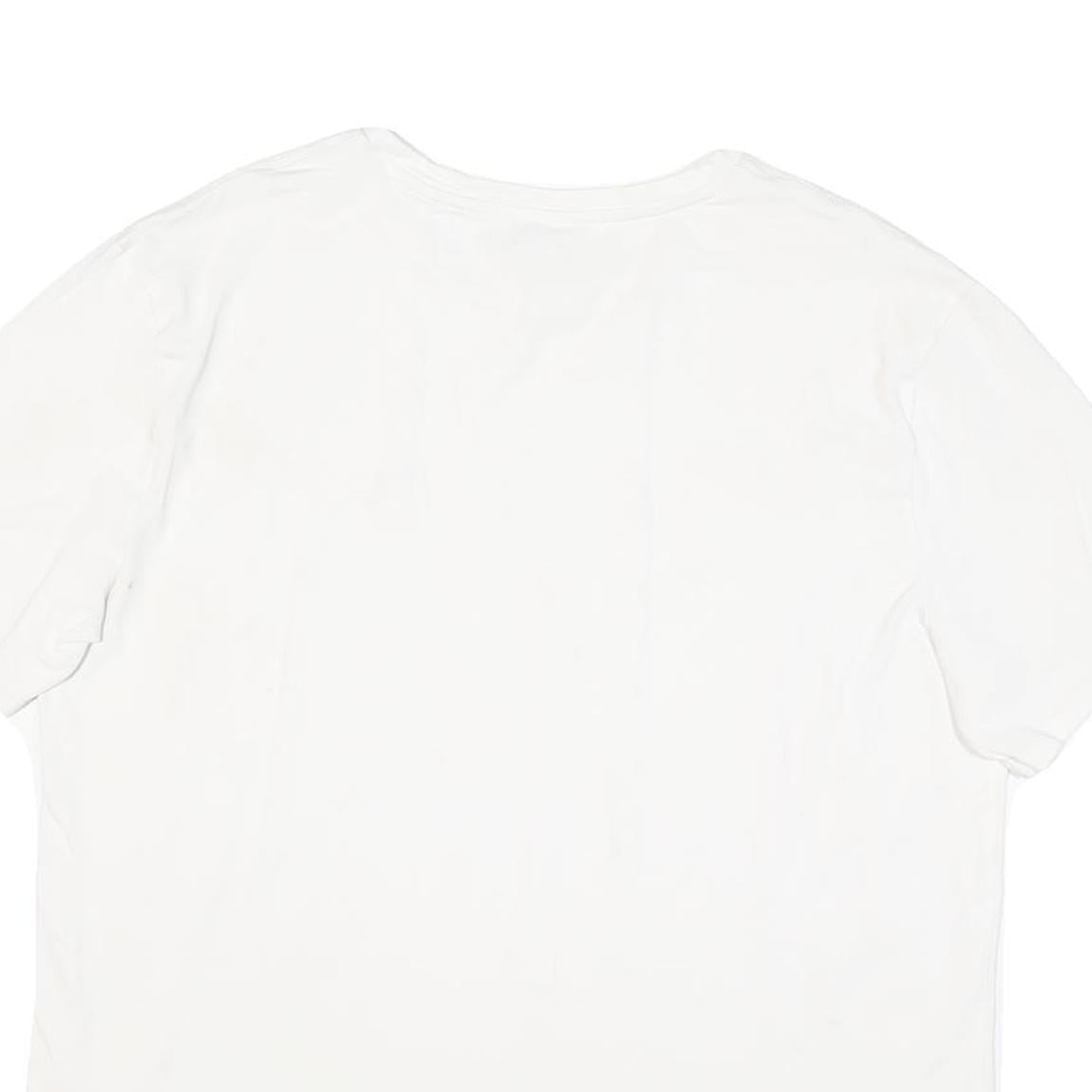 TOMMY HILFIGER Mens White T-Shirt XL Short Sleeve Crew Neck Minimal Logo