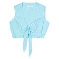 FAITHFULL THE BRAND Womens Vest Blue V-Neck Sleeveless Linen M