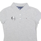 TOMMY HILFIGER Womens Grey Polo Shirt M Ryder Cup Embroidered Logo Classic