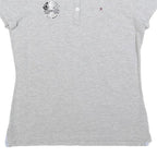 TOMMY HILFIGER Womens Grey Polo Shirt M Ryder Cup Embroidered Logo Classic
