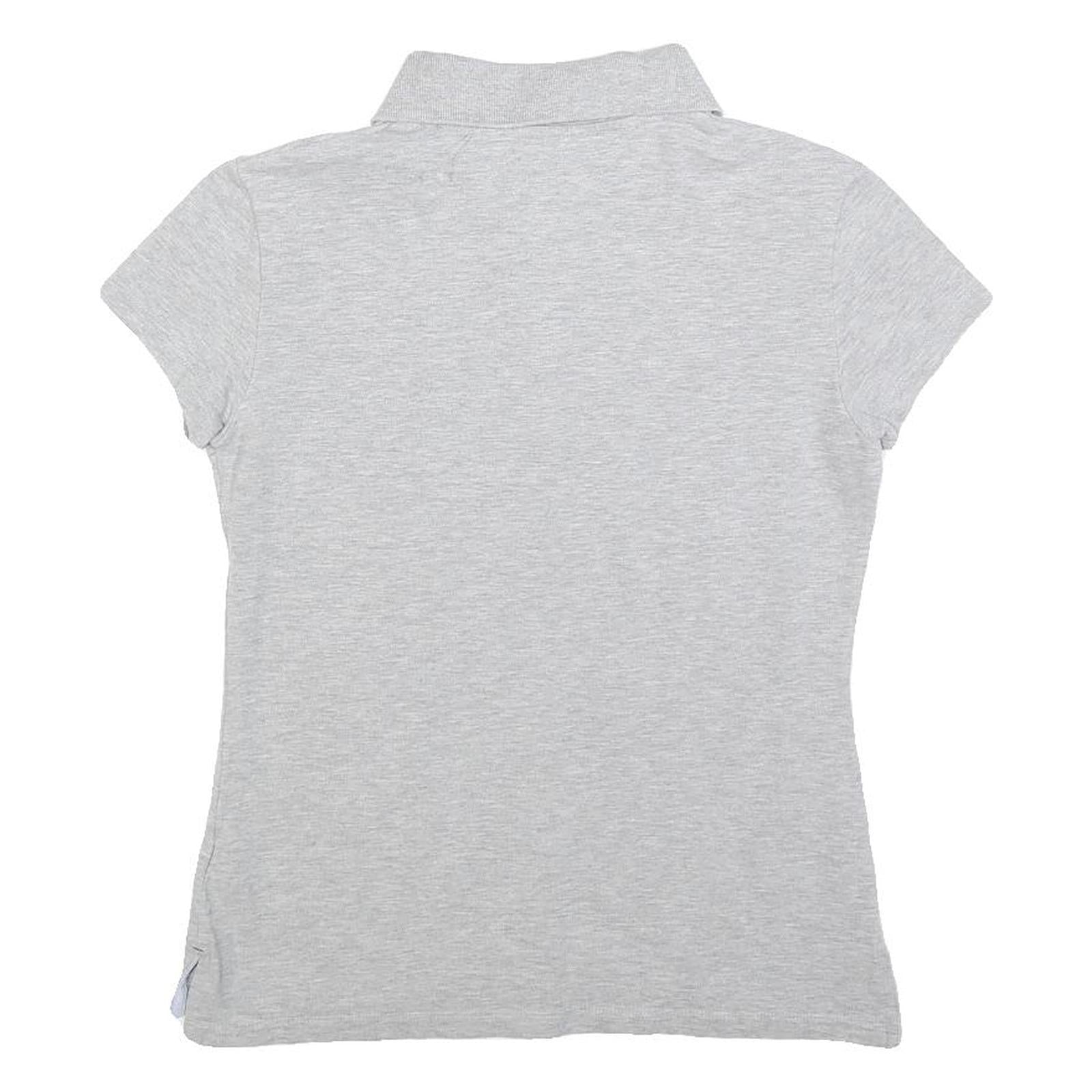 TOMMY HILFIGER Womens Grey Polo Shirt M Ryder Cup Embroidered Logo Classic