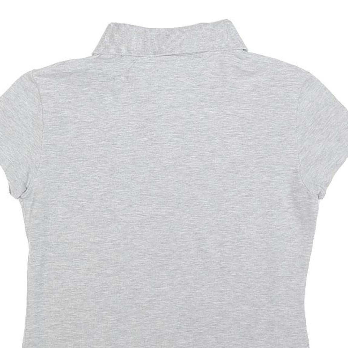 TOMMY HILFIGER Womens Grey Polo Shirt M Ryder Cup Embroidered Logo Classic