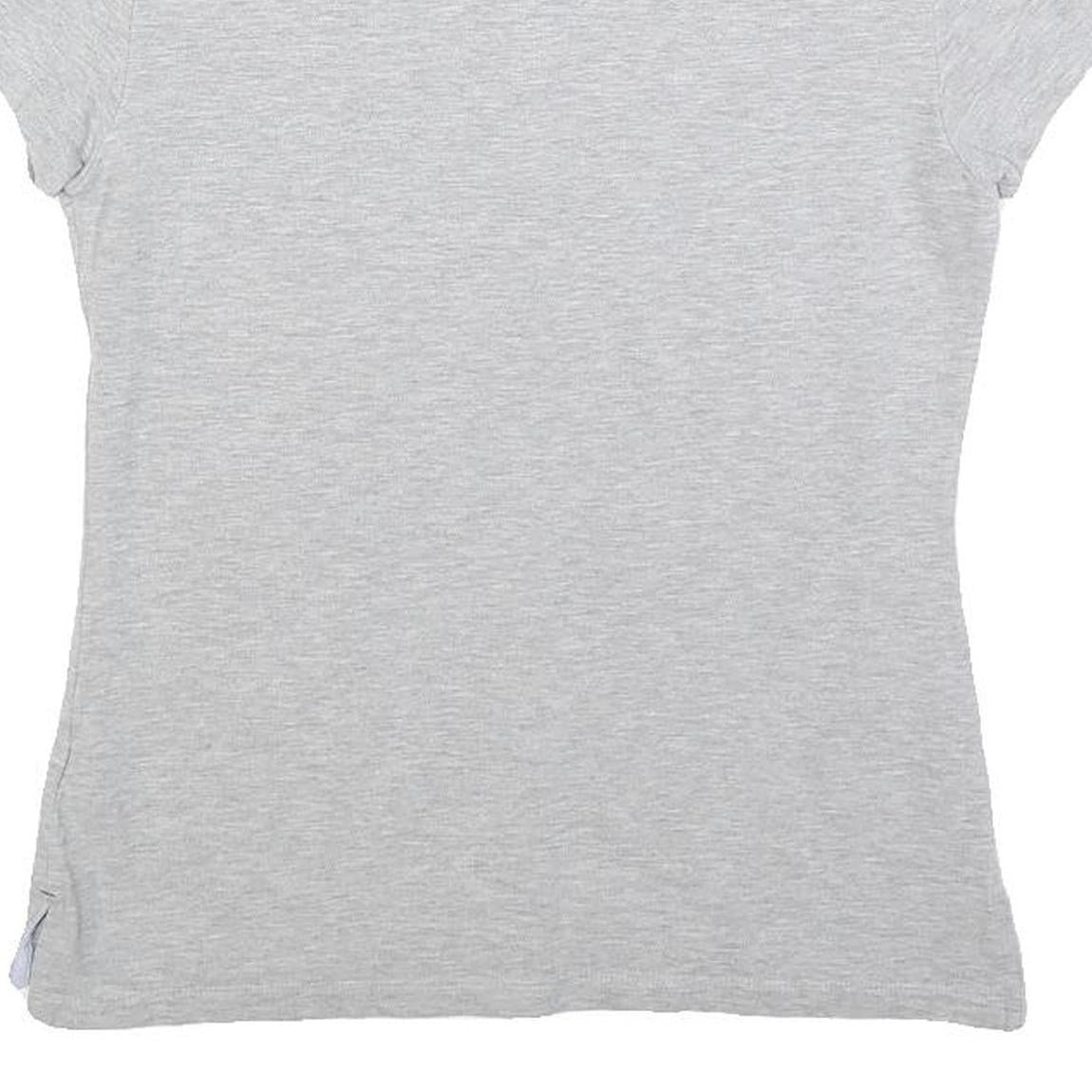 TOMMY HILFIGER Womens Grey Polo Shirt M Ryder Cup Embroidered Logo Classic