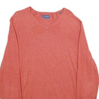 CHARLES VOGELE Mens Coral Plain Cotton Blend V Neck Basic Knit M Jumper
