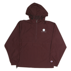 CHAMPION Mens Maroon Pebble Beach Hooded Jacket S Polyester Blend Zip Casual