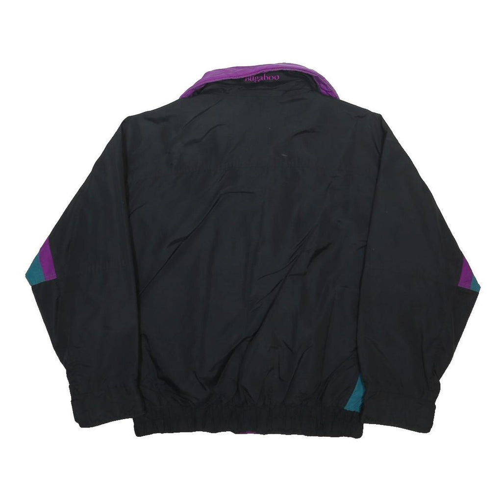 COLUMBIA Womens Black & Purple Outdoor Jacket L Synthetic Zip Casual Sportswear