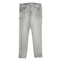 NILE ATELIER Womens Cotton Blend Grey Regular Fit Cargo Trousers W32 L32 Utility