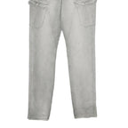 NILE ATELIER Womens Cotton Blend Grey Regular Fit Cargo Trousers W32 L32 Utility