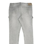 NILE ATELIER Womens Cotton Blend Grey Regular Fit Cargo Trousers W32 L32 Utility