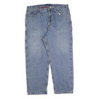 CARHARTT Mens Regular Fit Blue Denim Jeans W38 L28 Workwear Utility Zip Closure