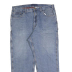 CARHARTT Mens Regular Fit Blue Denim Jeans W38 L28 Workwear Utility Zip Closure