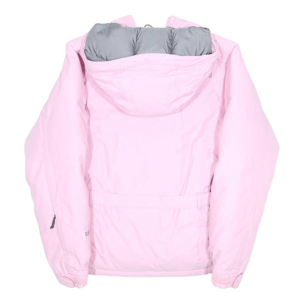 THE NORTH FACE Womens Pink & Grey Insulated Puffer Jacket S Polyester Blend Zip