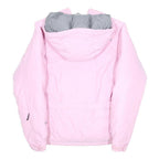 THE NORTH FACE Womens Pink & Grey Insulated Puffer Jacket S Polyester Blend Zip