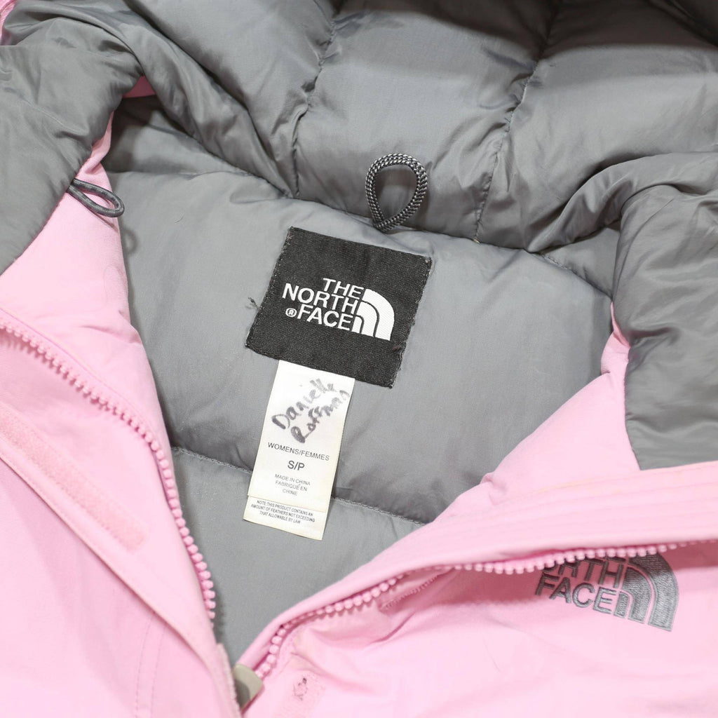 THE NORTH FACE Womens Pink & Grey Insulated Puffer Jacket S Polyester Blend Zip