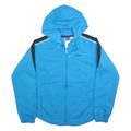 REEBOK Womens Blue & Black Zip Jacket M Polyester Blend Lightweight Activewear