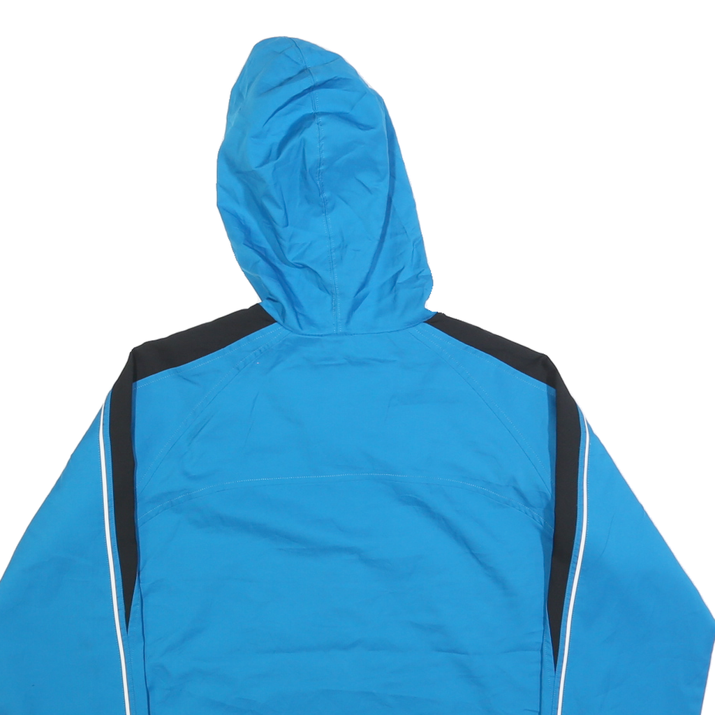 REEBOK Womens Blue & Black Zip Jacket M Polyester Blend Lightweight Activewear