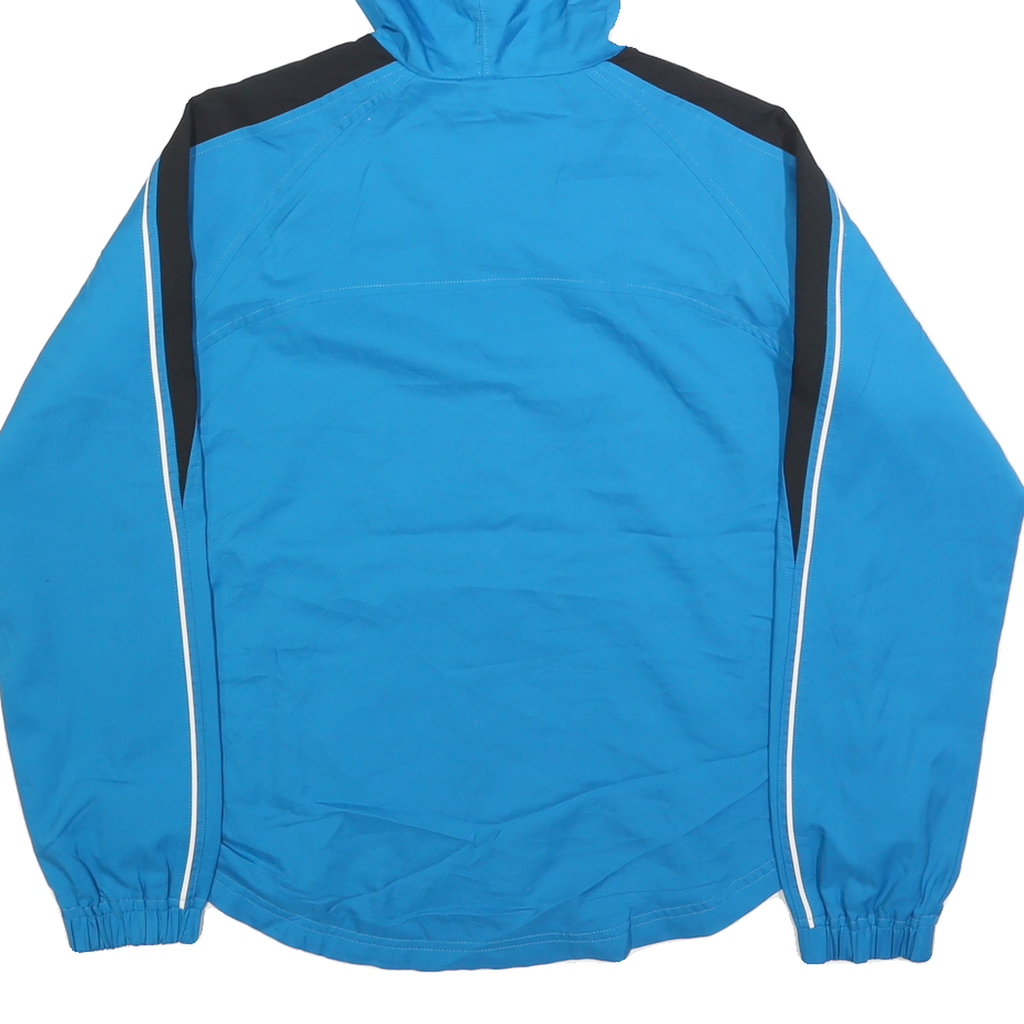 REEBOK Womens Blue & Black Zip Jacket M Polyester Blend Lightweight Activewear