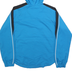 REEBOK Womens Blue & Black Zip Jacket M Polyester Blend Lightweight Activewear