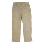 CARHARTT Mens Cotton Blend Beige Regular Fit Straight Leg Trousers W34 L29