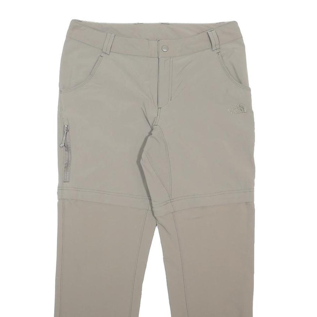 THE NORTH FACE Womens Nylon Beige Regular Leg Trousers W30 L28 Outdoor Zip