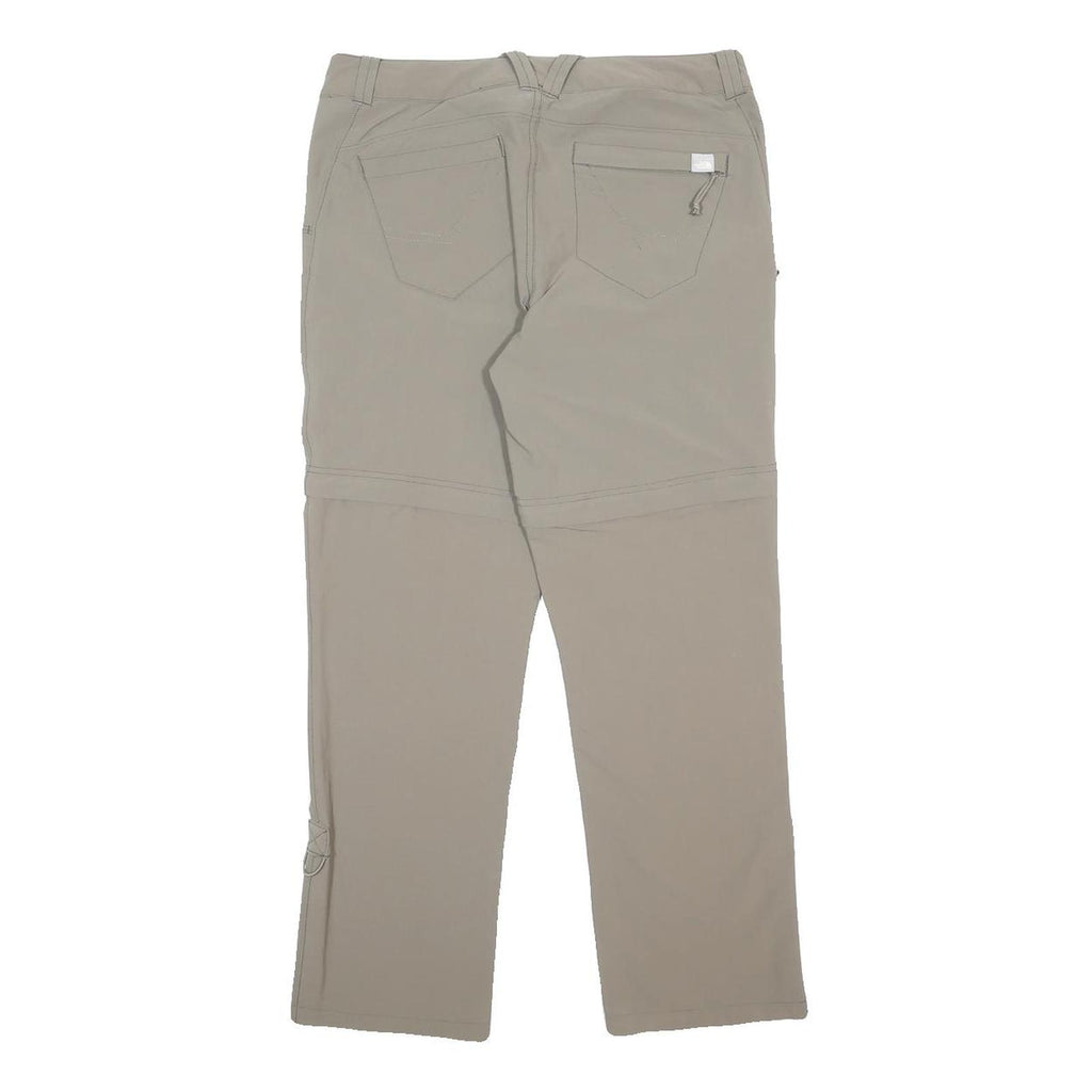 THE NORTH FACE Womens Nylon Beige Regular Leg Trousers W30 L28 Outdoor Zip