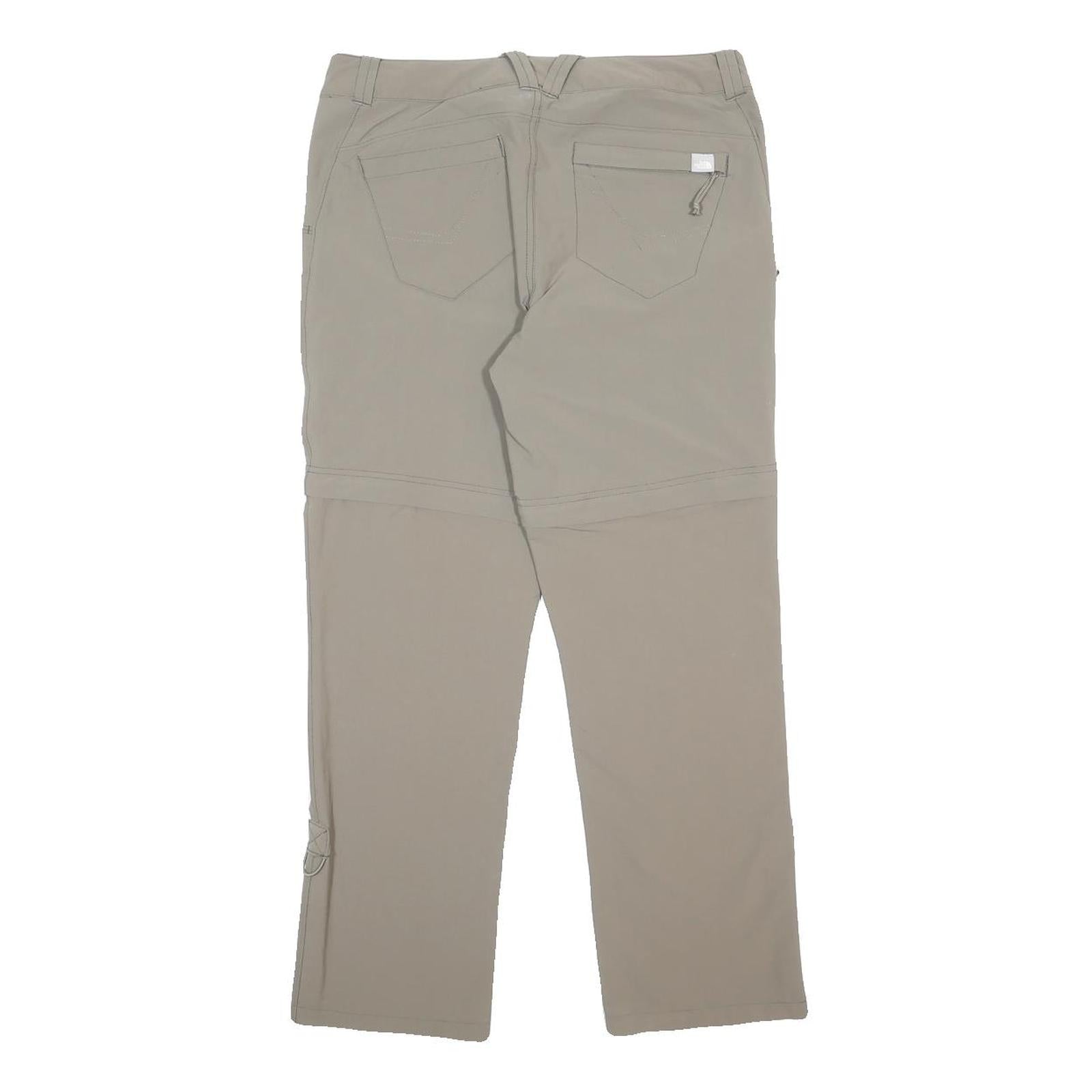 THE NORTH FACE Womens Nylon Beige Regular Leg Trousers W30 L28 Outdoor Zip