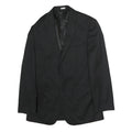 Mens Black Classic Cotton Blazer Jacket M Button Closure Plain Formal