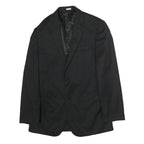 Mens Black Classic Cotton Blazer Jacket M Button Closure Plain Formal