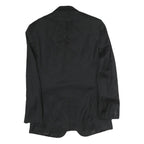 Mens Black Classic Cotton Blazer Jacket M Button Closure Plain Formal