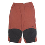 JACK WOLFSKIN 3/4 Length Outdoor Mens Trousers Red Regular Straight W28 L20