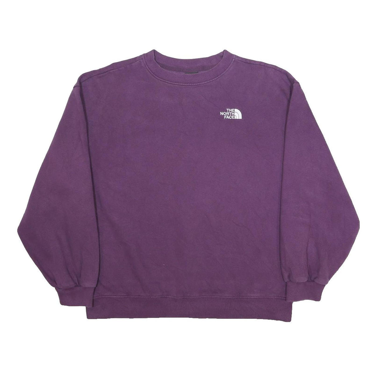 THE NORTH FACE Womens Purple Sweatshirt Crew Neck L Outdoor Casual Sportswear