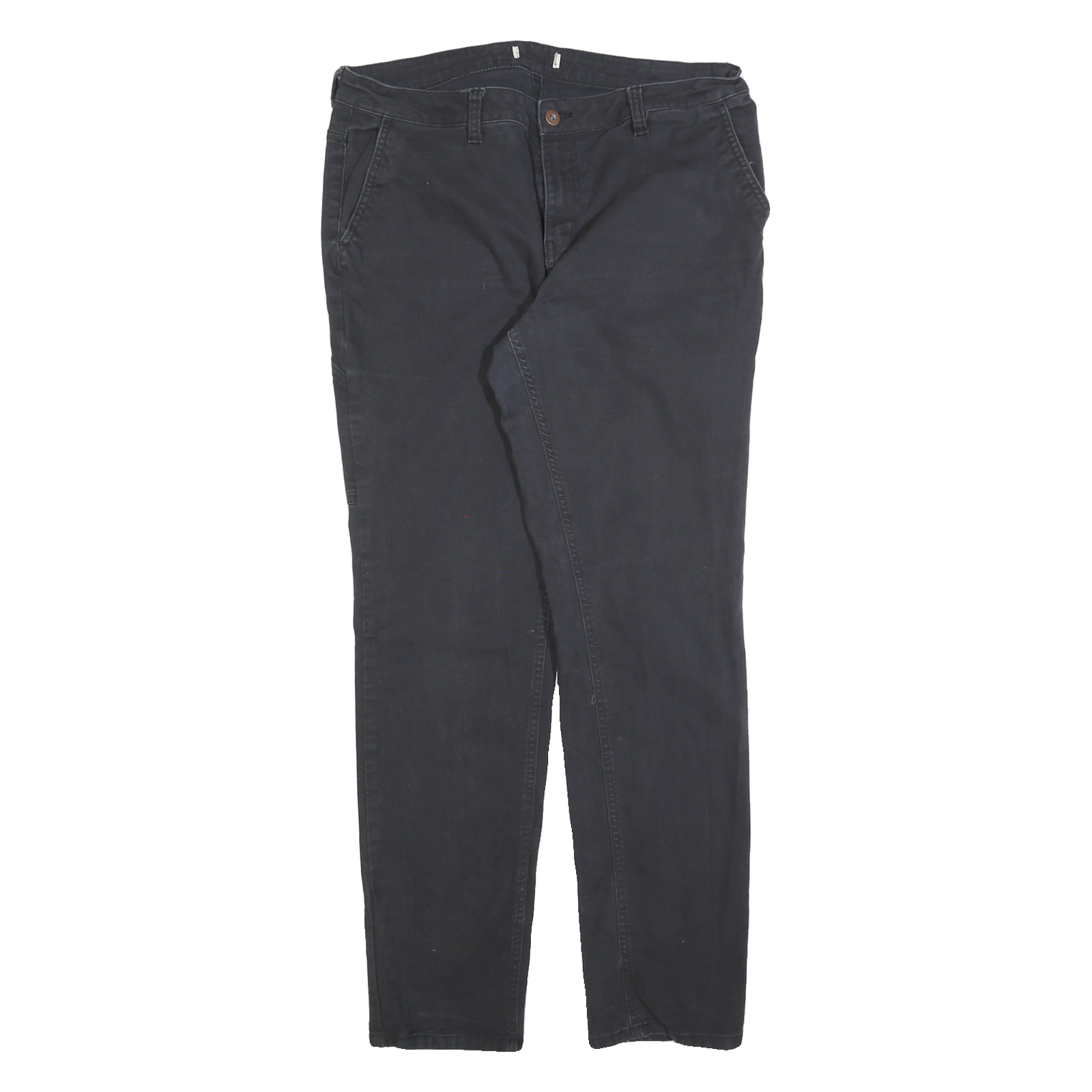 DICKIES Womens Slim Black Jeans Cotton Blend Zip W34 L30 Classic Slim Fit