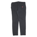 DICKIES Womens Slim Black Jeans Cotton Blend Zip W34 L30 Classic Slim Fit