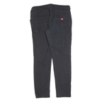 DICKIES Womens Slim Black Jeans Cotton Blend Zip W34 L30 Classic Slim Fit