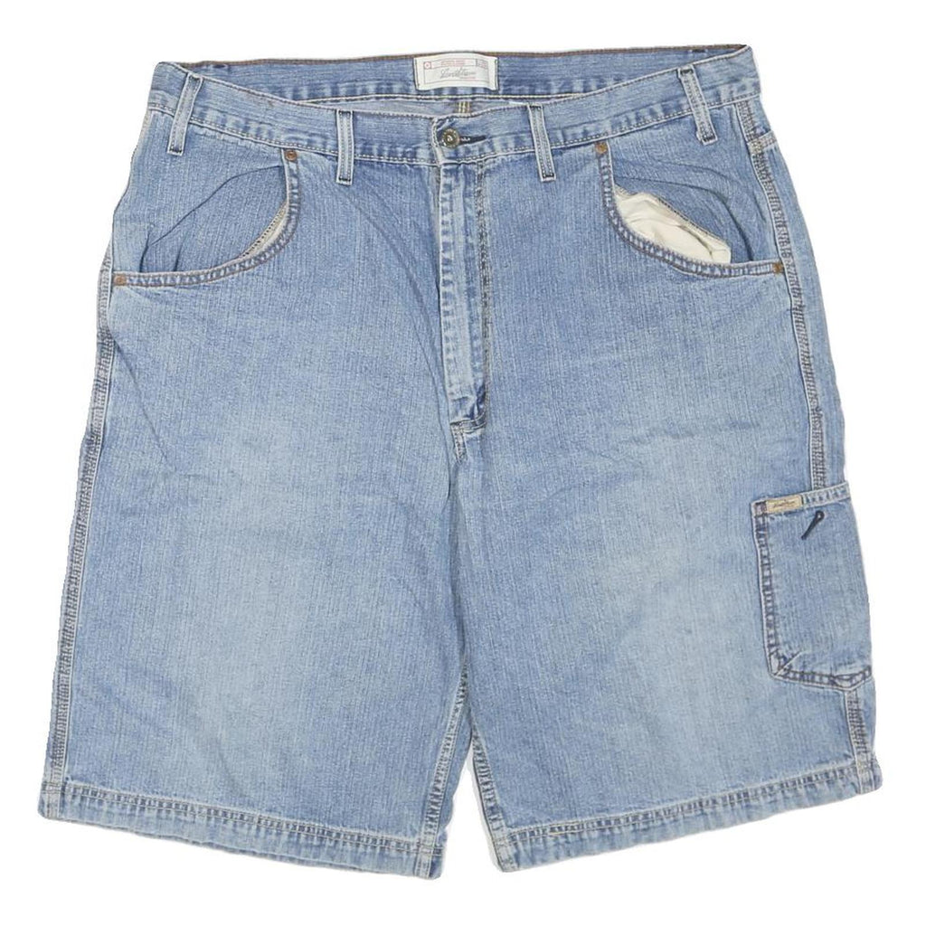 LEVI'S Mens Denim Shorts Light Blue XL W40 Casual Cotton Blend Classic Fit