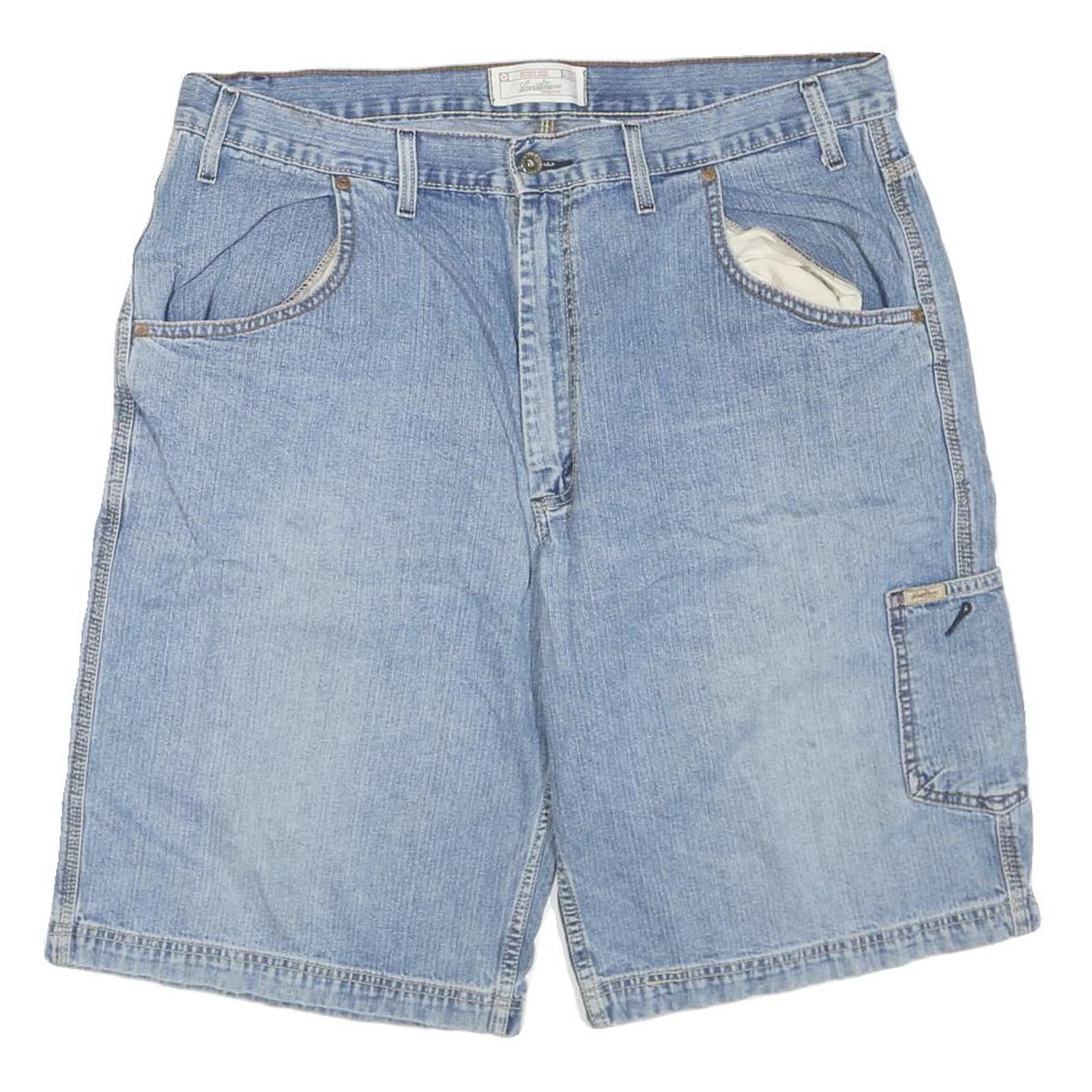 LEVI'S Mens Denim Shorts Light Blue XL W40 Casual Cotton Blend Classic Fit
