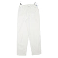 LA STRADA Womens White Regular Fit Straight Trousers W28 L29 Polyester Blend Zip