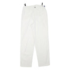 LA STRADA Womens White Regular Fit Straight Trousers W28 L29 Polyester Blend Zip