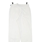 LA STRADA Womens White Regular Fit Straight Trousers W28 L29 Polyester Blend Zip