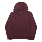 FRENCH CONNECTION Mens Maroon Hoodie M Cotton Blend Pullover Hooded Sweatshirt
