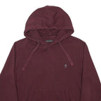 FRENCH CONNECTION Mens Maroon Hoodie M Cotton Blend Pullover Hooded Sweatshirt