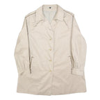F & S MODELL Womens Beige Cotton Blend Button Jacket M Casual Lightweight