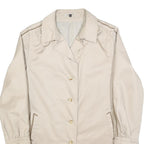 F & S MODELL Womens Beige Cotton Blend Button Jacket M Casual Lightweight