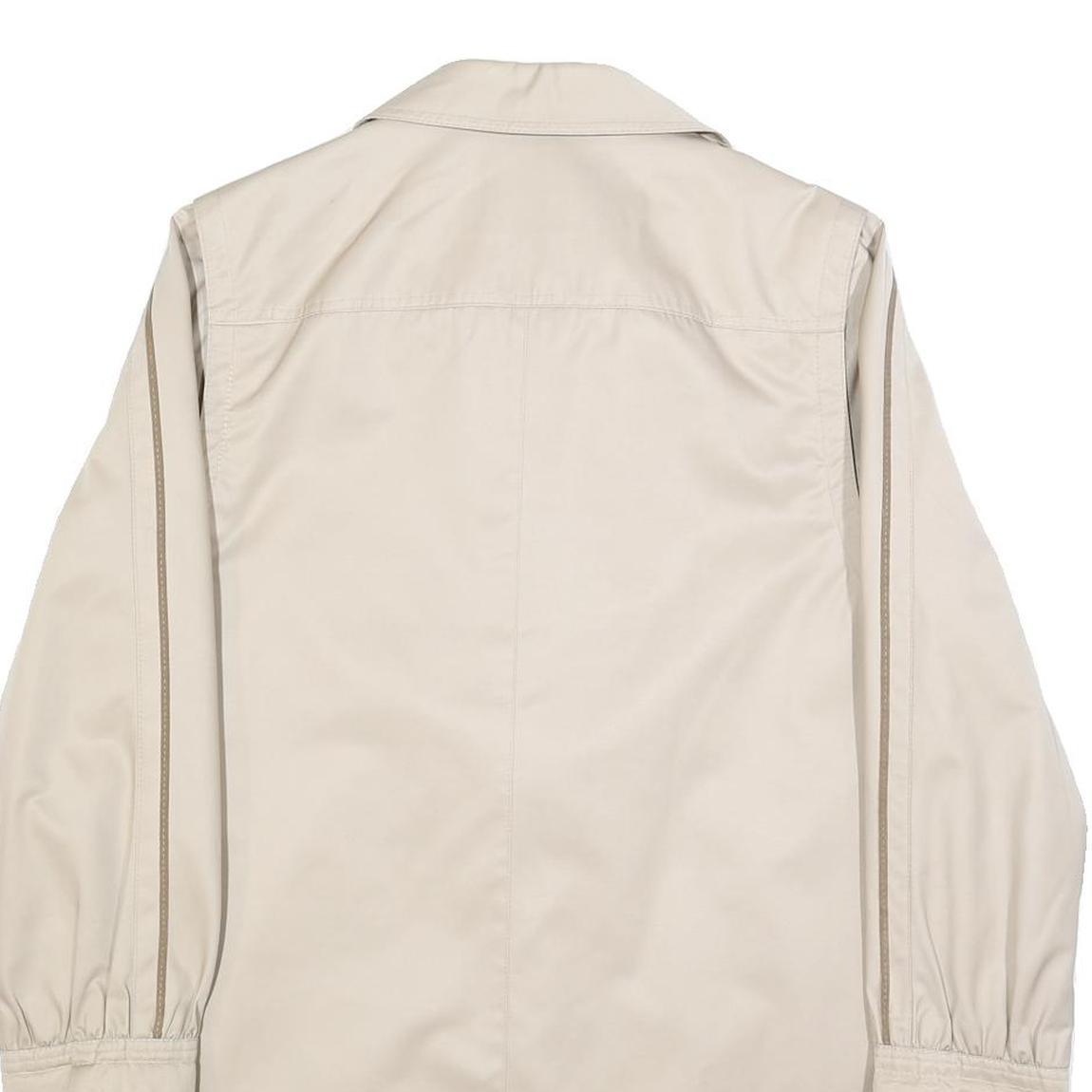 F & S MODELL Womens Beige Cotton Blend Button Jacket M Casual Lightweight