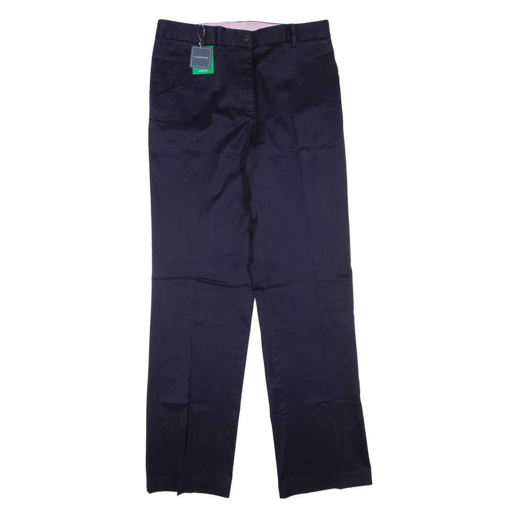 LANDS END Womens Trousers Blue Regular Straight W32 L33